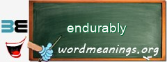 WordMeaning blackboard for endurably